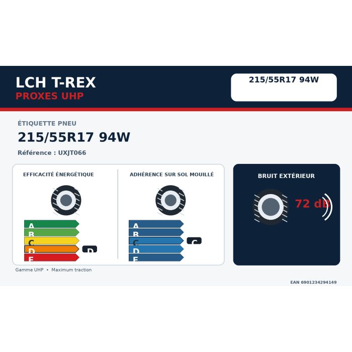 Pneu neuf LCH T-REX PROXES UHP 215/55R17 94W