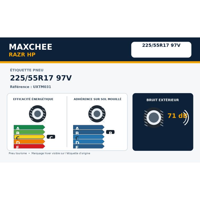 Pneu neuf MAXCHEE RAZR HP 225/55R17 97V