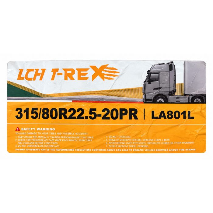 Pneu neuf poids lourd LCH T-REX LA801L 315/80R22.5 20PR-315/80R22.5-LCH T-REX