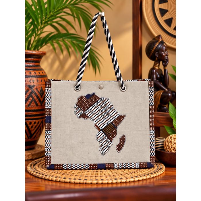  Sac Artisanal Raphia & Africa 