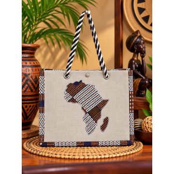 Sac Artisanal Raphia & Africa 